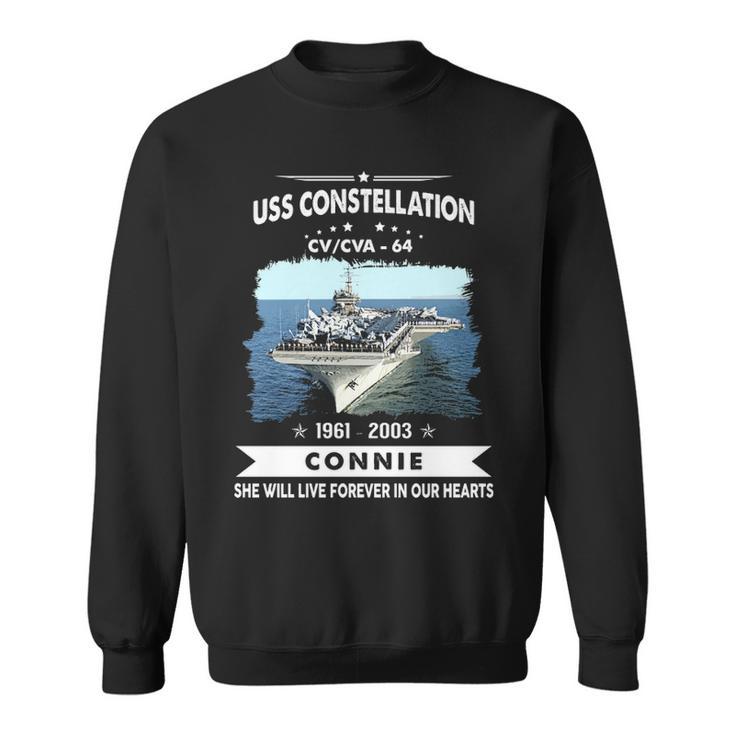 Uss Constellation Cv 64 Cva 64 Front Style Sweatshirt