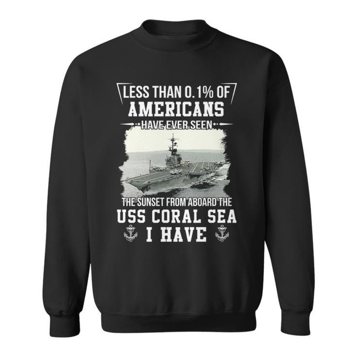 Uss Coral Sea Cv 43 Cva 43 Sunset Sweatshirt