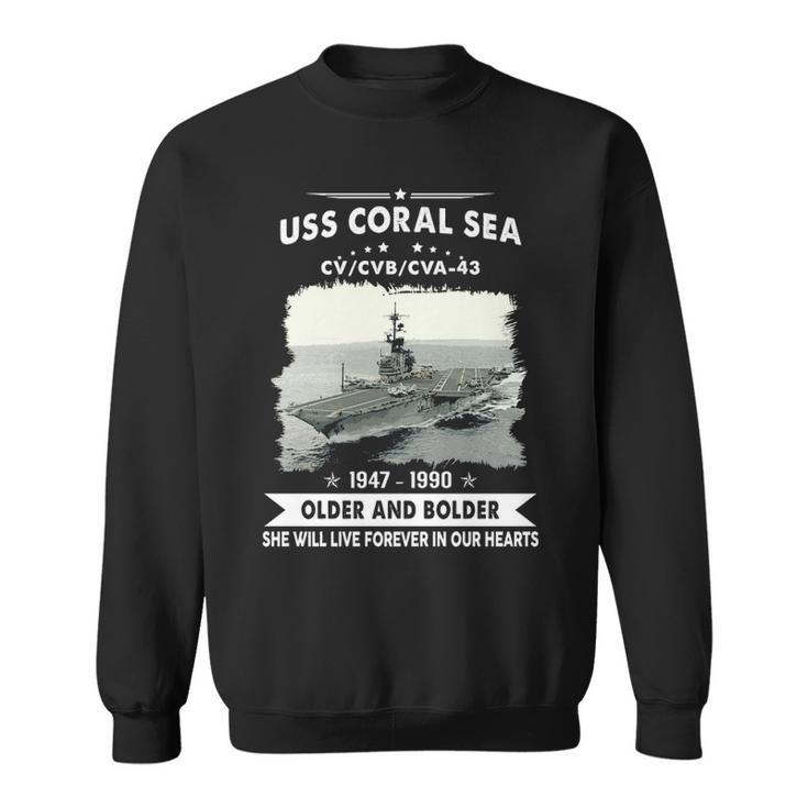 Uss Coral Sea Cv 43 Cva  V2 Sweatshirt