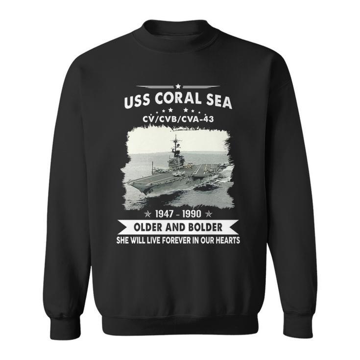 Uss Coral Sea Cv 43 Cva  V3 Sweatshirt