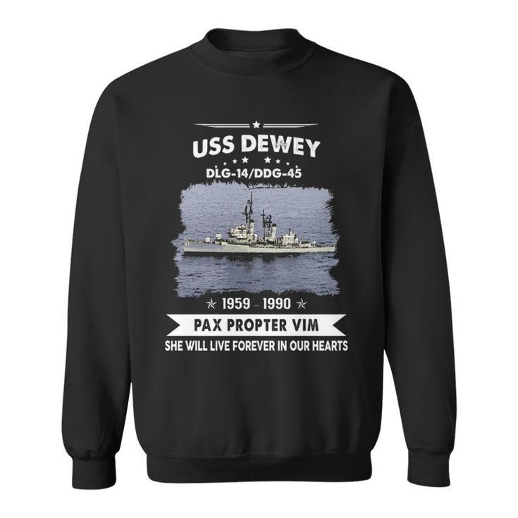 Uss Dewey Ddg 45 Dlg  Sweatshirt