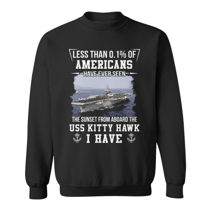 Uss Kitty Hawk Cva Cv 63 Sunset Sweatshirt