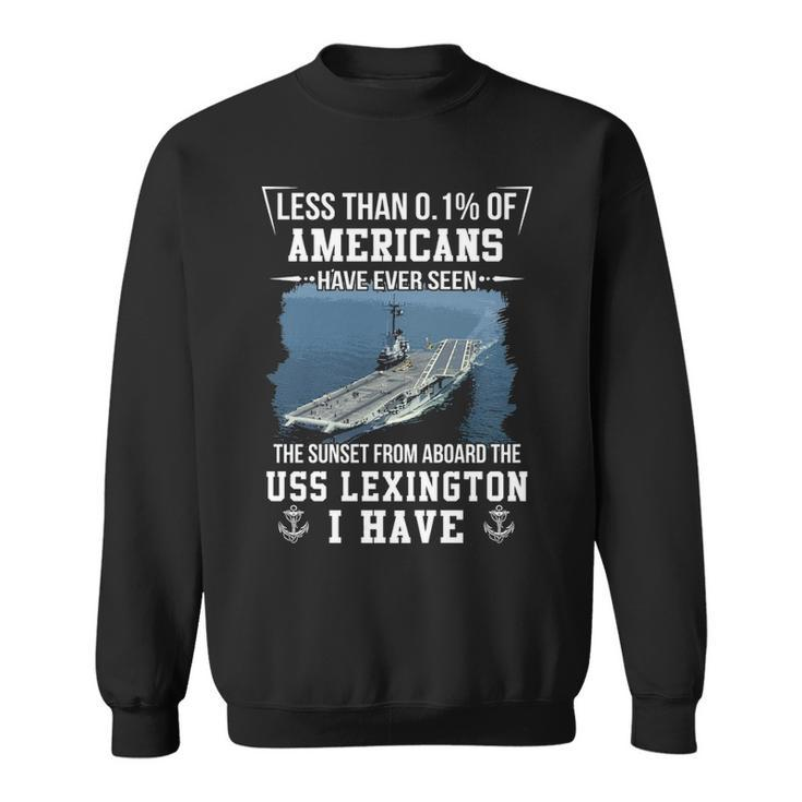 Uss Lexington Cv 16 Sunset Sweatshirt