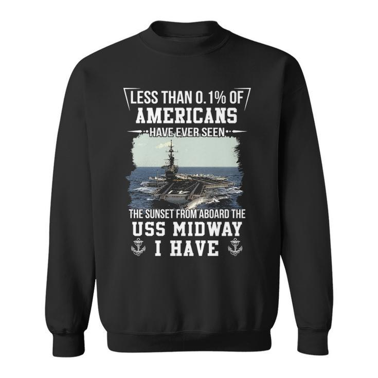 Uss Midway Cv 41 Cva 41 Sunset Sweatshirt
