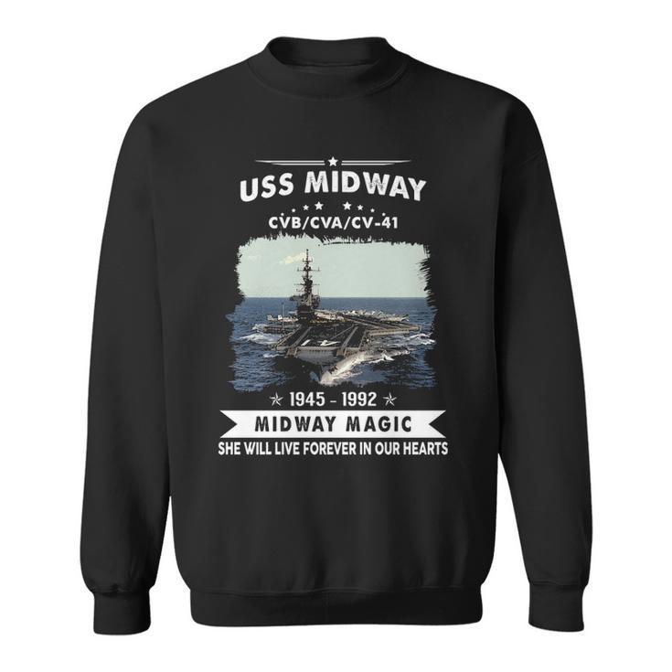 Uss Midway Cvb 41 Cva 41 Cv  Sweatshirt