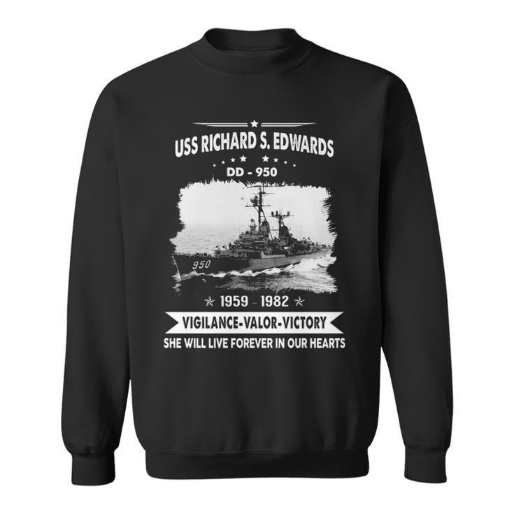 Uss Richard S Edwards Dd 950 Front Style Sweatshirt