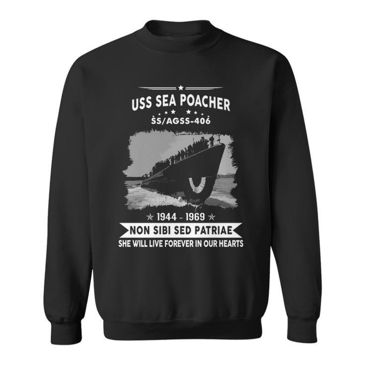Uss Sea Poacher Ss 406 Agss  Sweatshirt