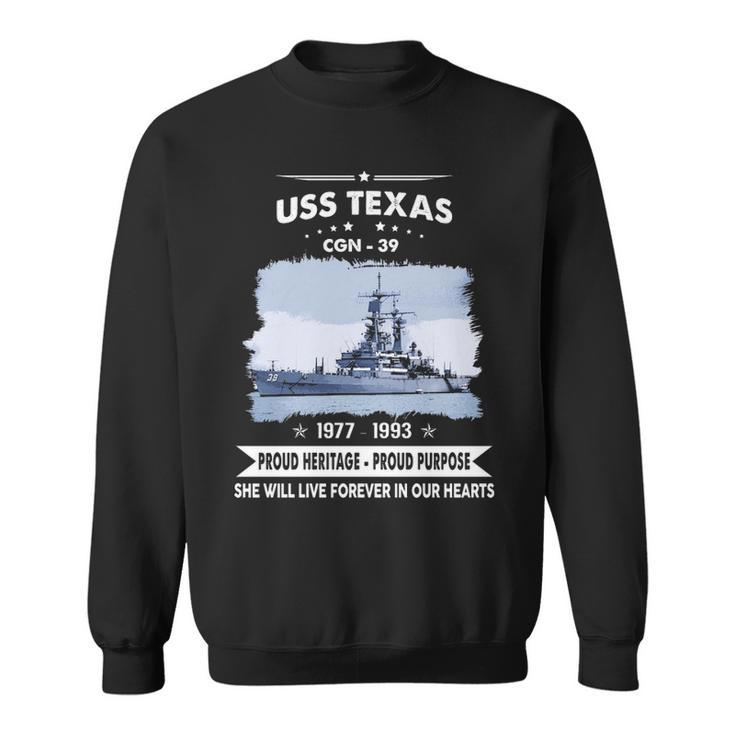 Uss Texas Cgn  Sweatshirt