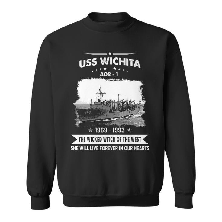 Uss Wichita Aor 1 Front Style Sweatshirt