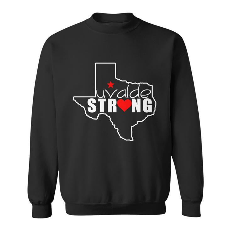 Uvalde Strong Texas Map Heart Sweatshirt
