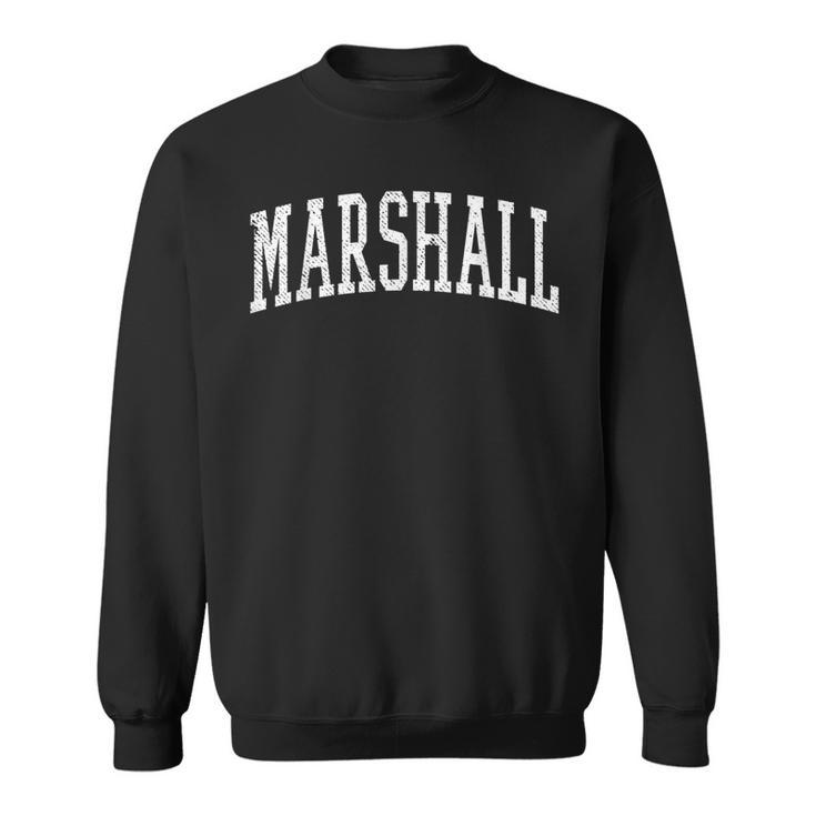 Varsity Distressed Marshall  Men Women Sweatshirt Graphic Print Unisex