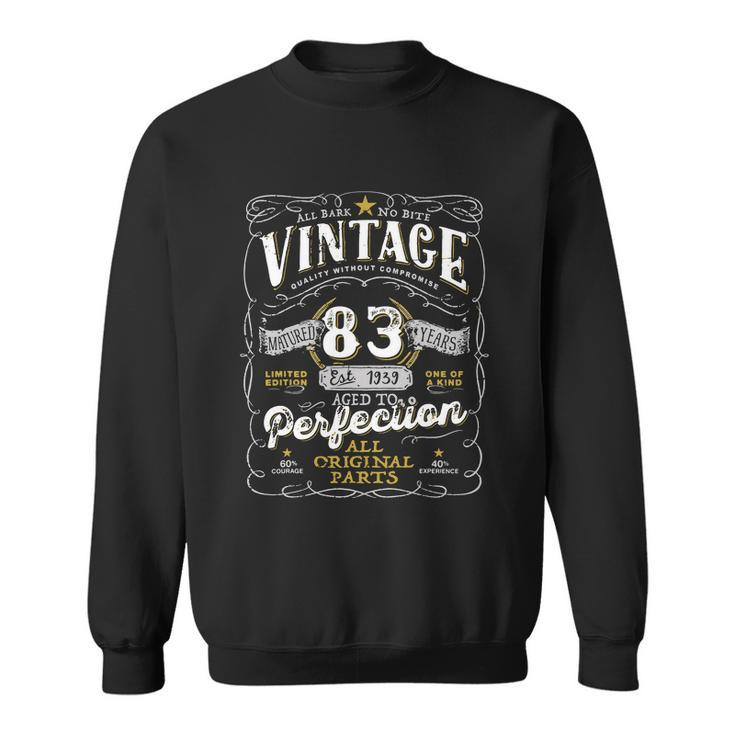 Vintage 1939 Birthday For Women Funny Men 83 Years Old Sweatshirt