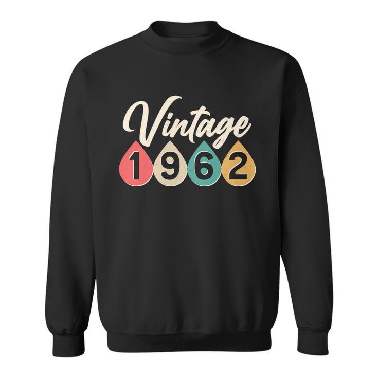 Vintage 1962 60Th Birthday Retro Teardrop Design Sweatshirt
