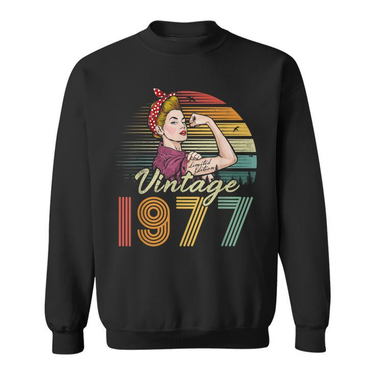 Vintage 1977 Limited Edition 1977 45Th Birthday 45 Years Old  Sweatshirt