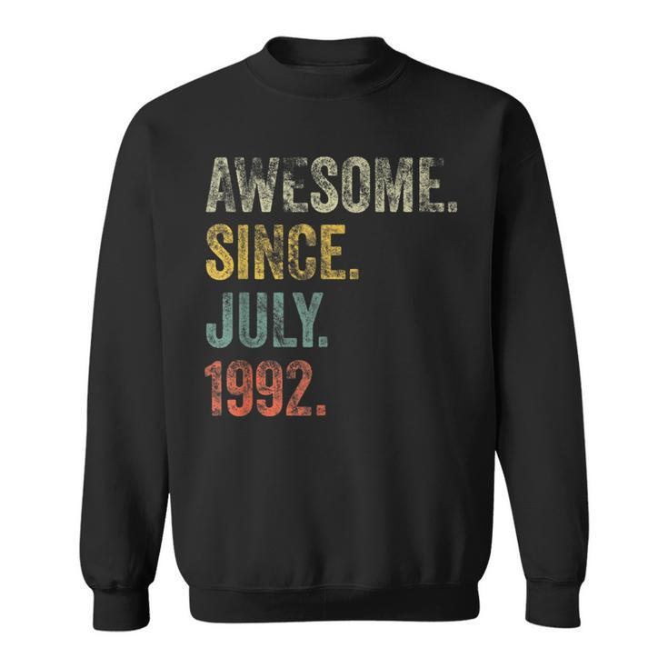 Vintage 1992 30Th Birthday Awesome Since July 1992  Sweatshirt