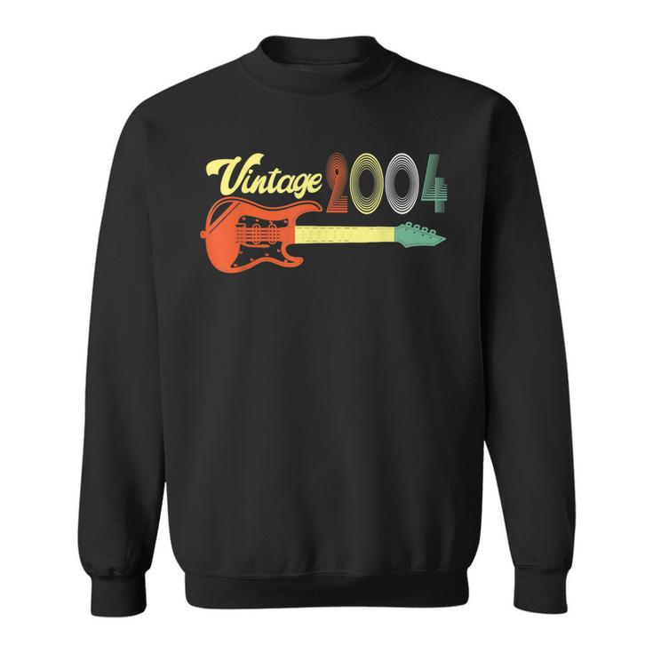 Vintage 2004 Retro 18Th Birthday With Guitar 18 Years Old  Sweatshirt