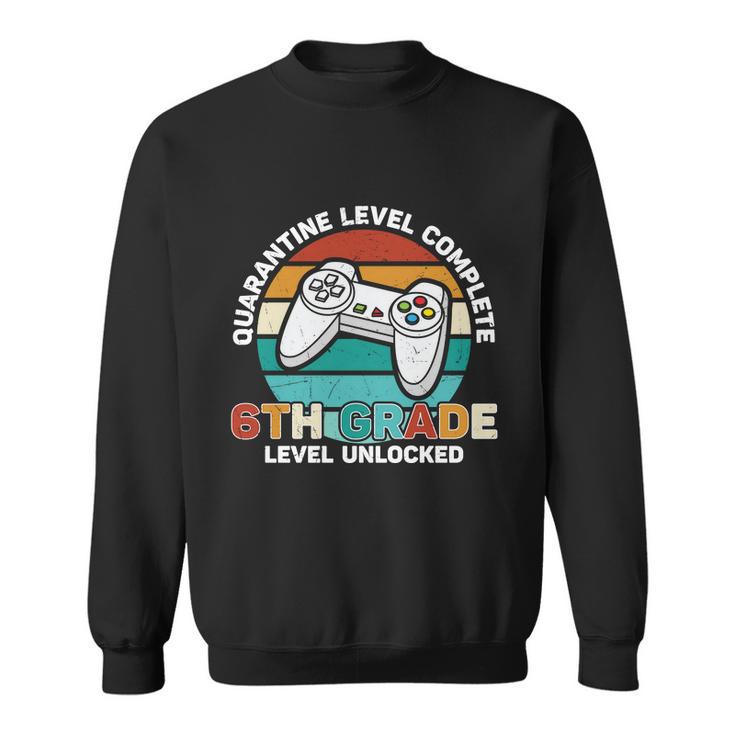 Vintage 6Th Grade Level Unlocked First Day Of School Back To School Sweatshirt