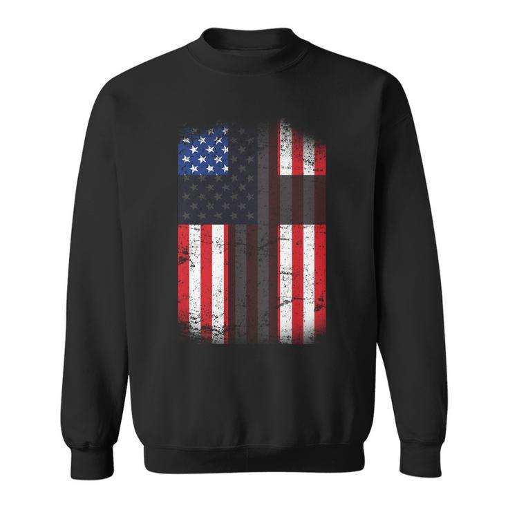 Vintage American Cross Flag Tshirt Sweatshirt