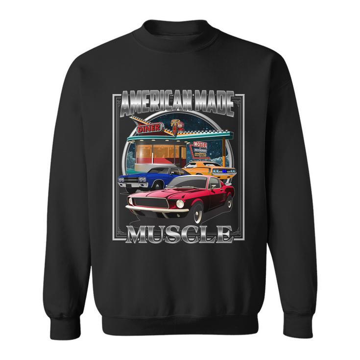 Vintage American Made Muscle Classic Cars And Diner Tshirt Sweatshirt