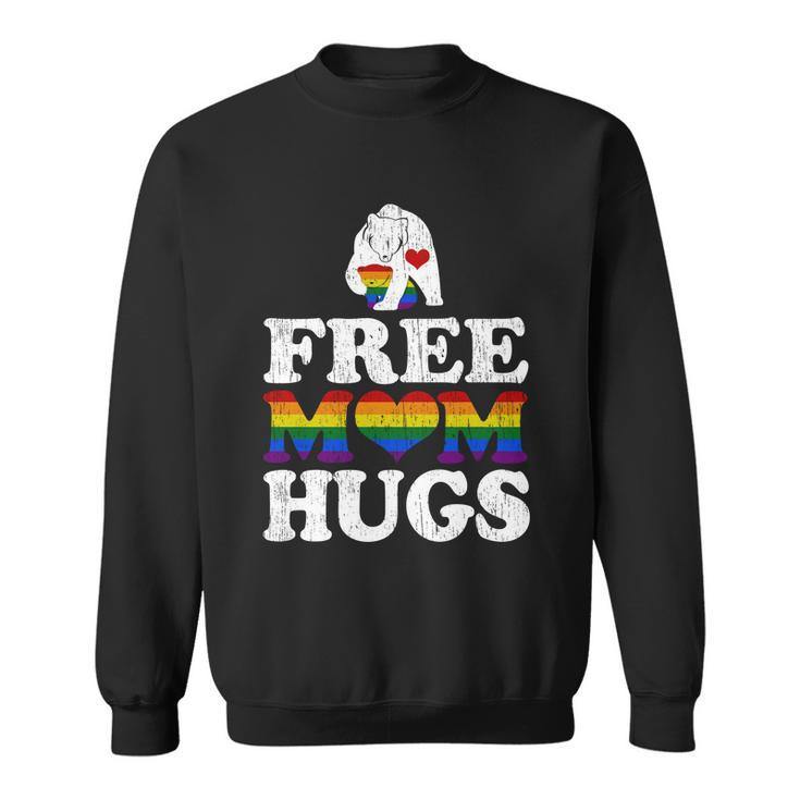 Vintage Free Mom Hugs Mama Bear Heart Pride Month Lgbt 2022 Gift Sweatshirt