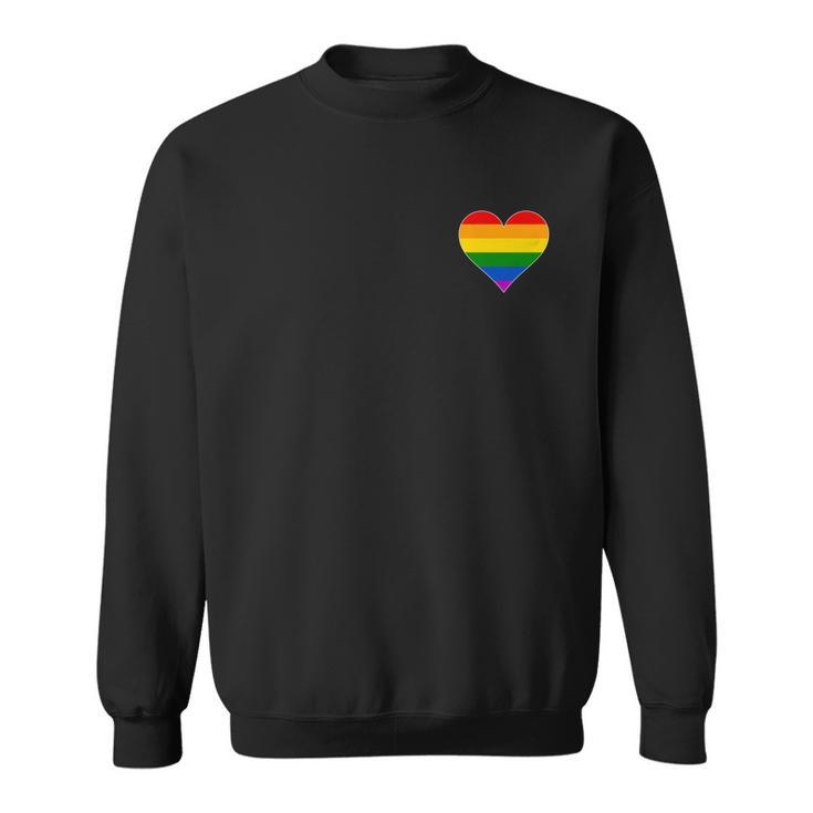 Vintage Gay Pride Pocket Rainbow Heart Tshirt Sweatshirt