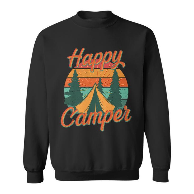 Vintage Happy Camper Emblem Sweatshirt
