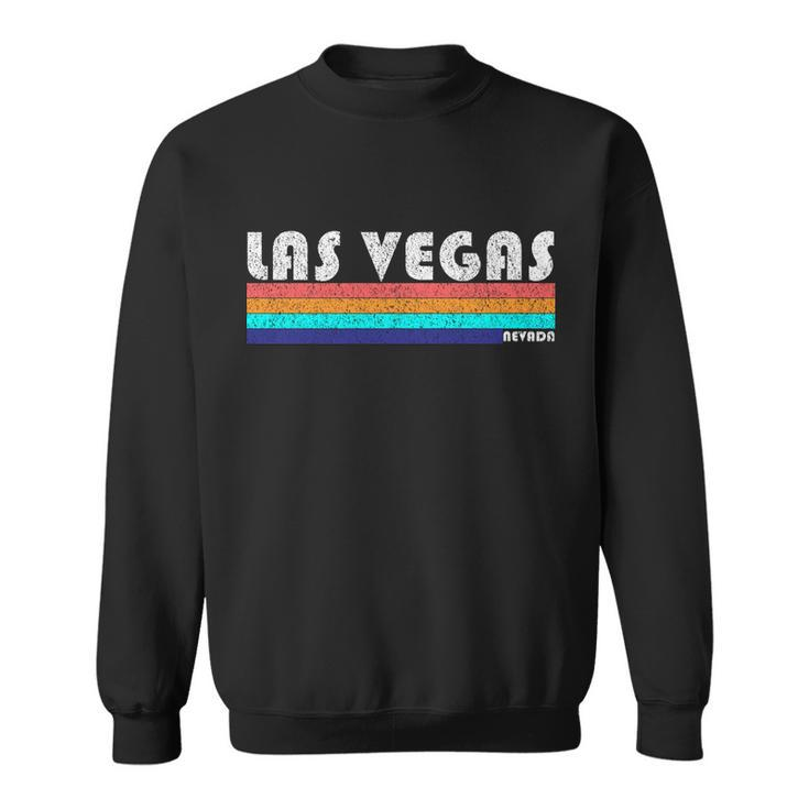 Vintage Las Vegas Nevada Stripe Logo Sweatshirt