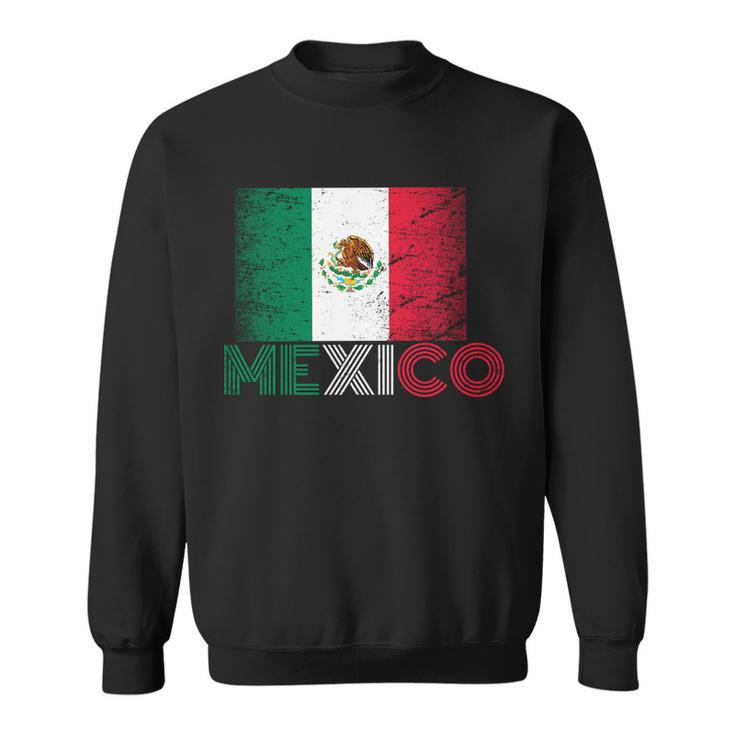 Vintage Mexico Distress Logo Flag Sweatshirt