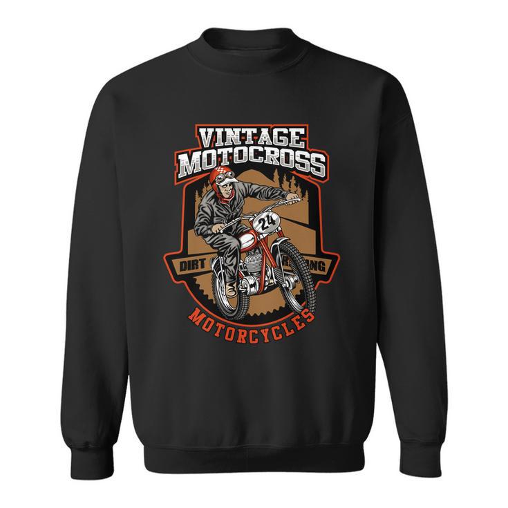 Vintage Motocross Graphic Design Printed Casual Daily Basic