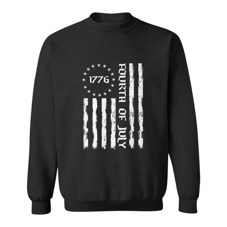 Vintage Patriotic Flag Funny Fourth Of July 4Th Of July Sweatshirt