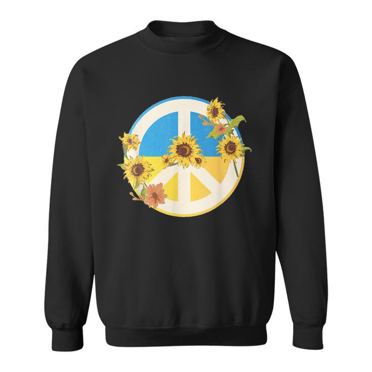 Vintage Peace Ukraine Sunflower Sweatshirt