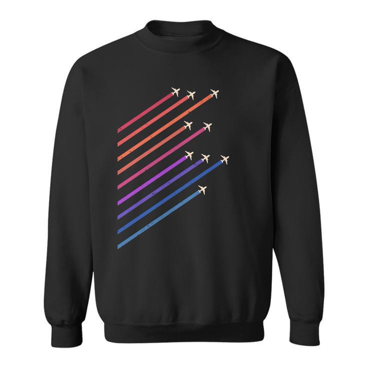 Vintage Retro Airplane Flight Sweatshirt