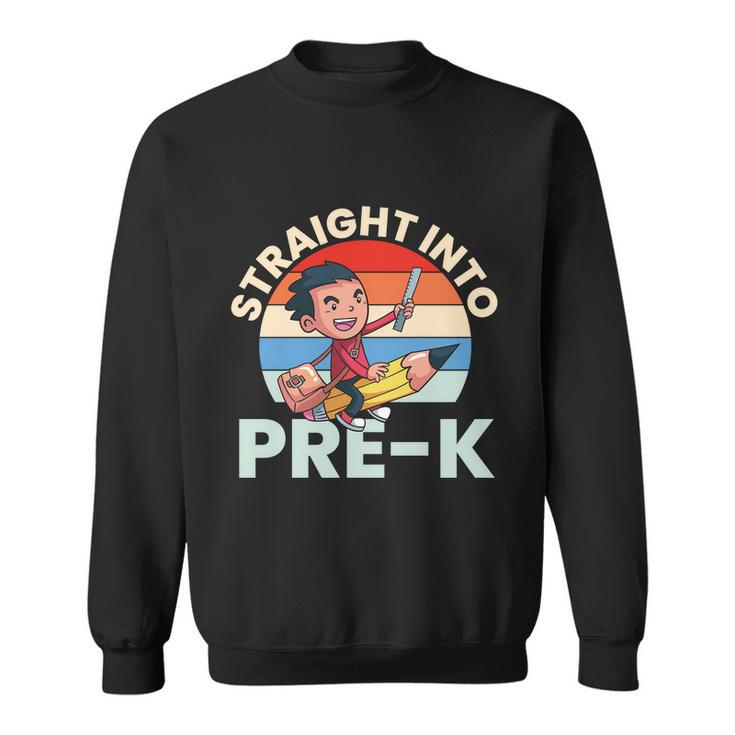 Vintage Straight Into Prek Boy Back To School Sweatshirt