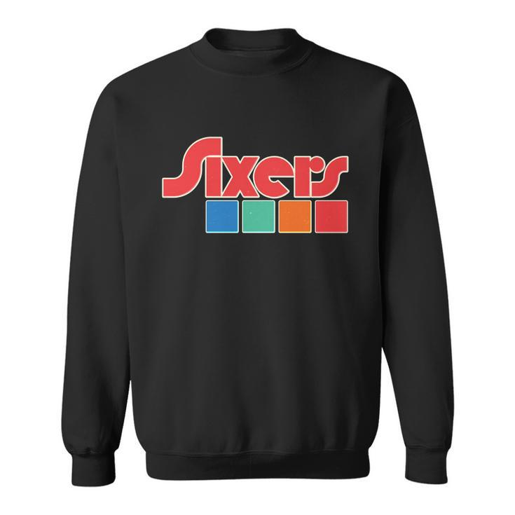Vintage Style Sixers Sports Logo Sweatshirt
