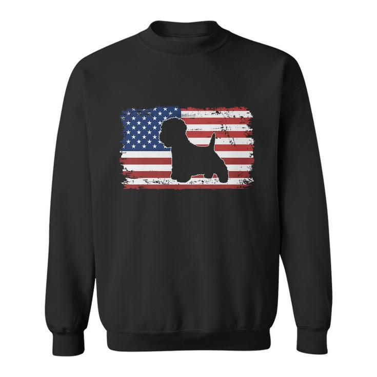 Vintage West Highland White Terrier Dog Us American Flag Gift Sweatshirt