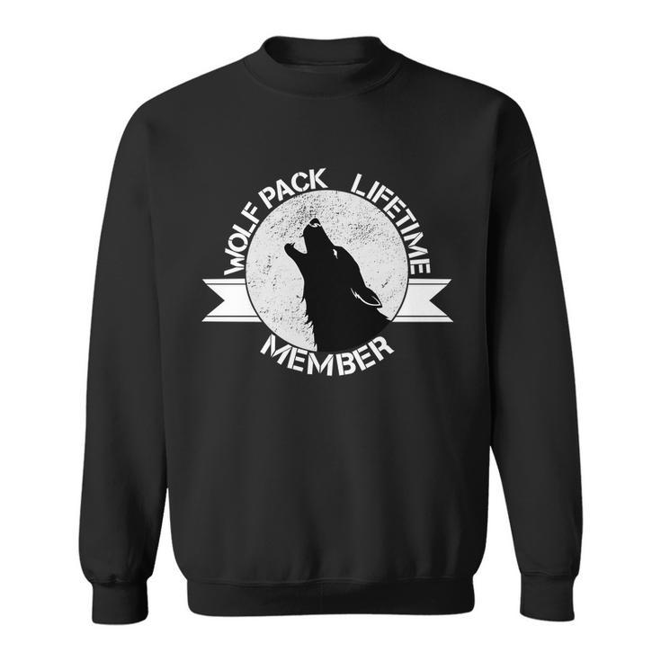 Vintage Wolf Pack Lifetime Member Emblem Tshirt Sweatshirt