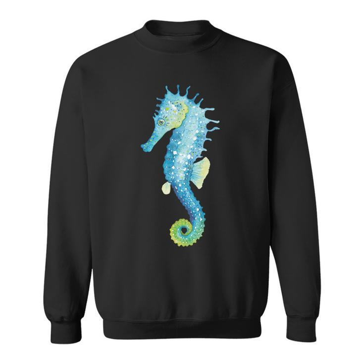 Watercolor Seahorse Sweatshirt