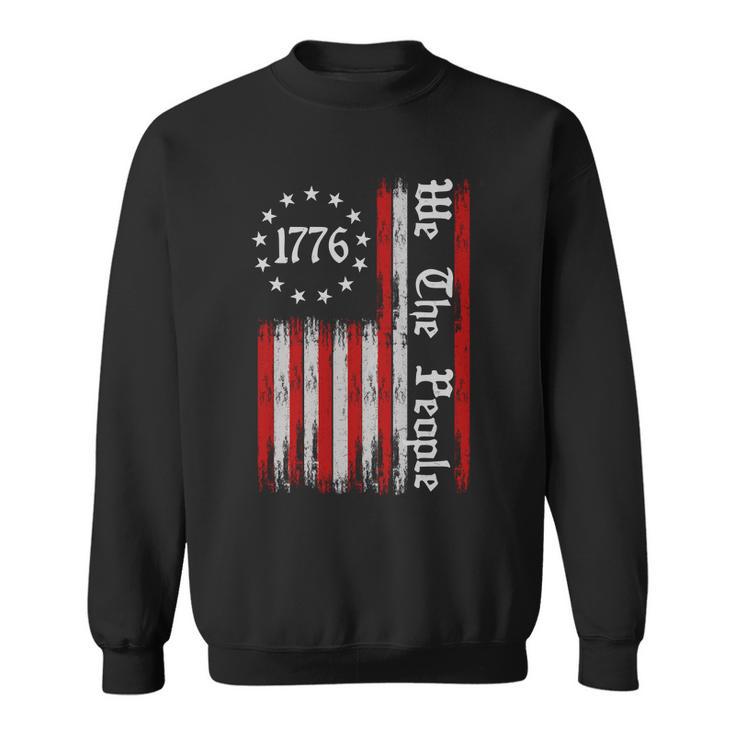 We The People 1776 Distressed Usa American Flag Tshirt Sweatshirt