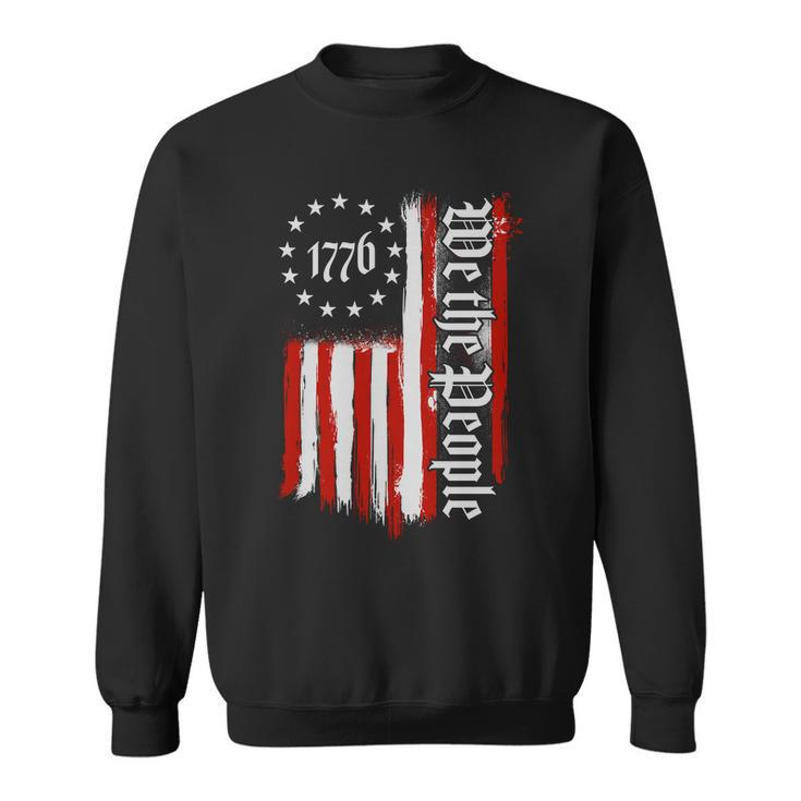 We The People 1776 Distressed Usa American Flag Tshirt Sweatshirt