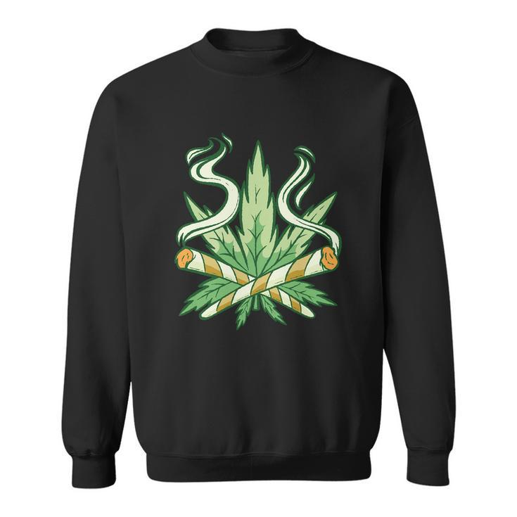 Weed Joint Cross Sweatshirt