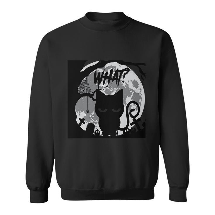 What Cat Funny Halloween Quote V2 Sweatshirt