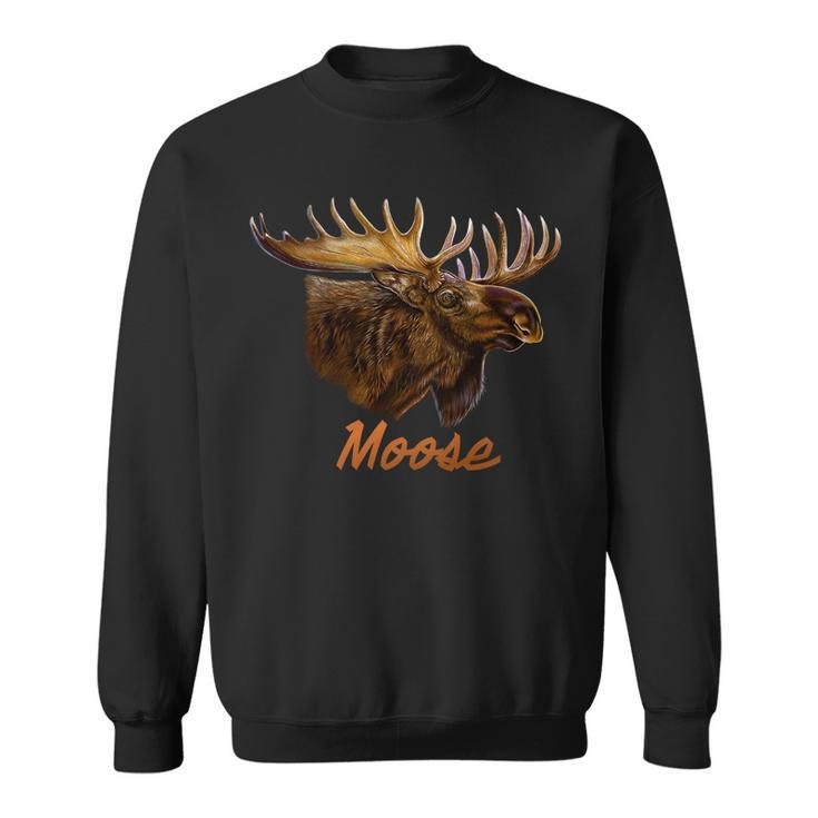 Wildlife - Moose Head Portrait Tshirt Sweatshirt