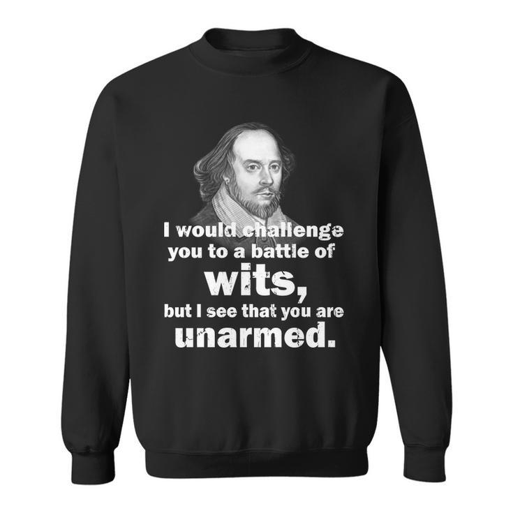 William Shakespeare Wits Quote Tshirt Sweatshirt