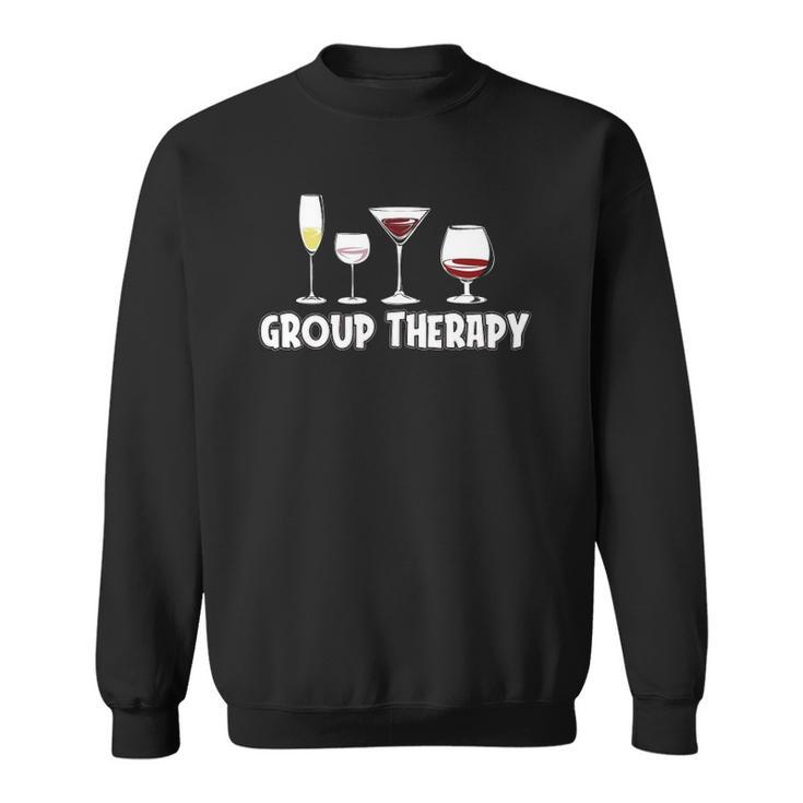 Wine Drinking Group Therapy Wine Sweatshirt