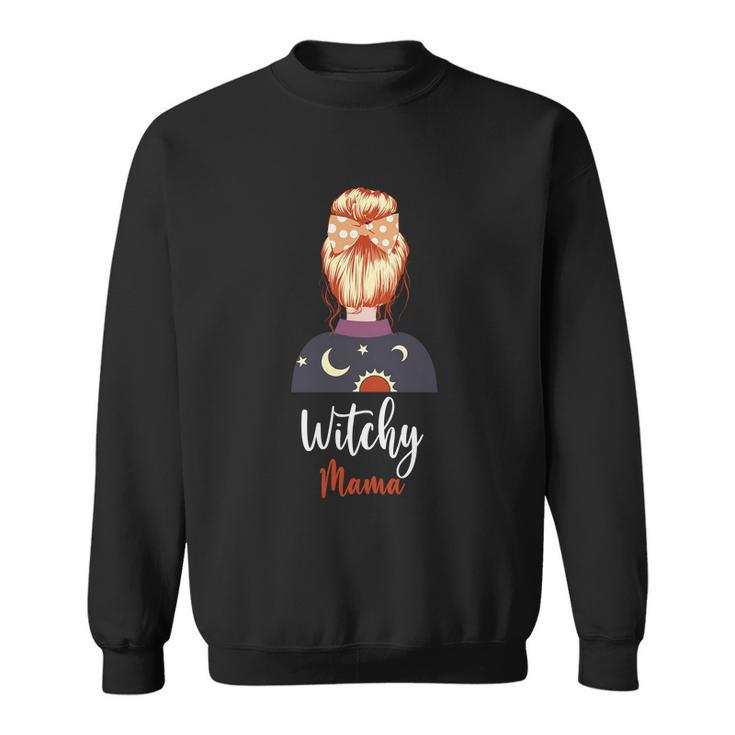 Witchy Mama Funny Halloween Quote Sweatshirt