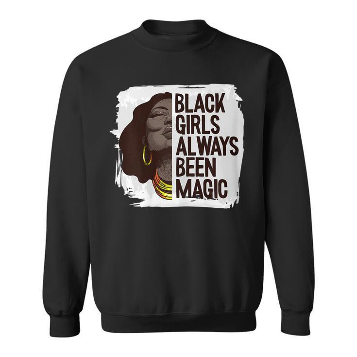 Womens Black Girl Magic Black History Month Blm Melanin Afro Queen  V2 Sweatshirt