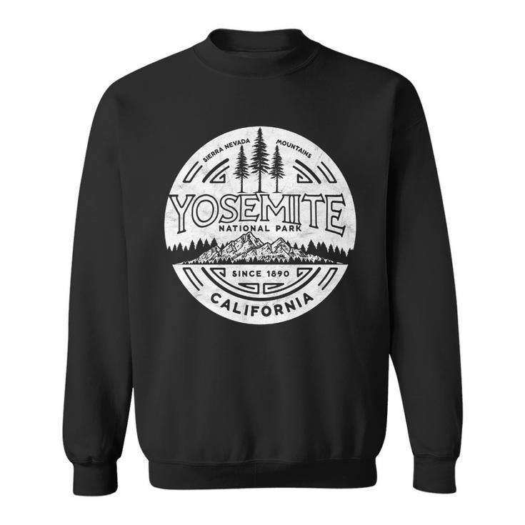 Yosemite National Park Distressed Minimalist Sweatshirt