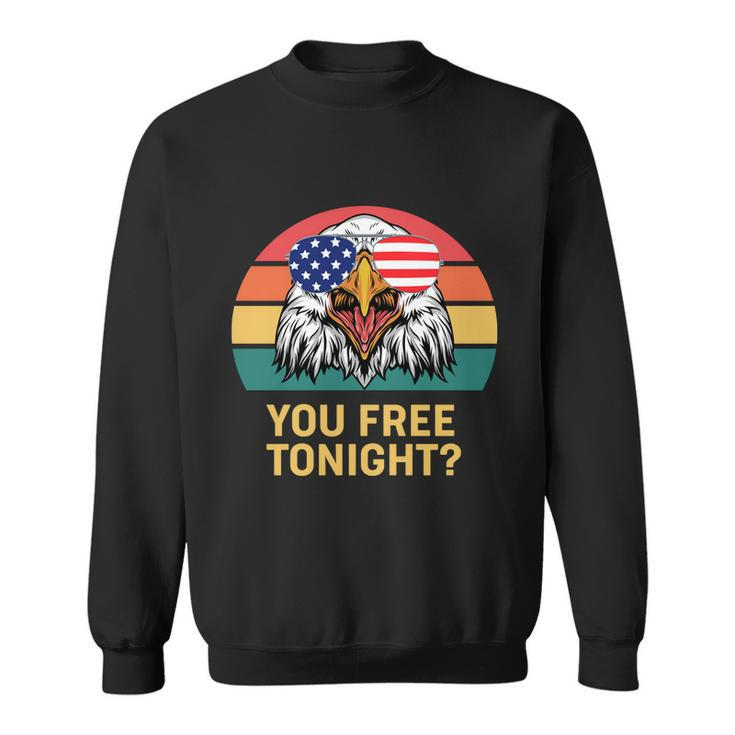You Free Tonight Bald Eagle Mullet Usa Flag 4Th Of July Gift V2 Sweatshirt