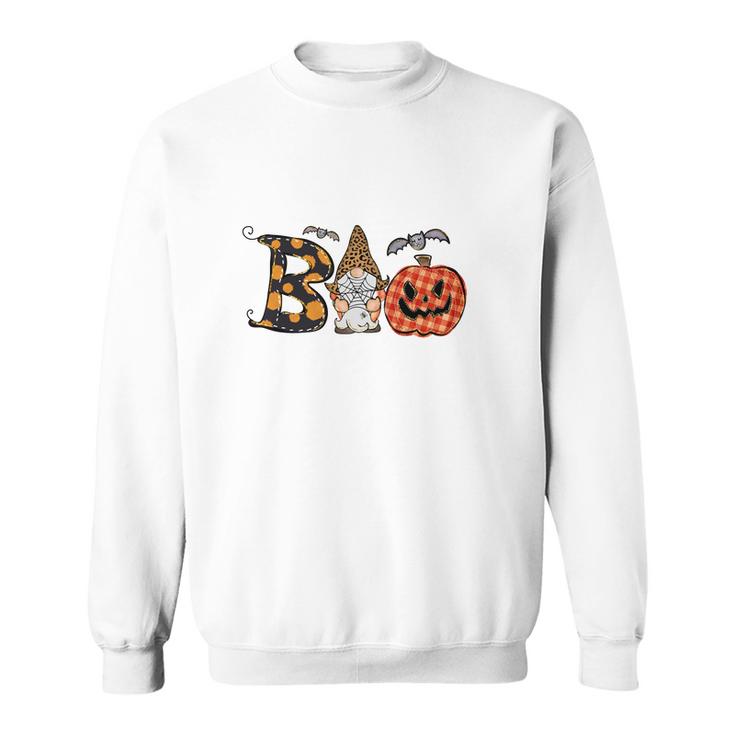 Boo Creww Gnomes Leopard Funny Halloween Sweatshirt