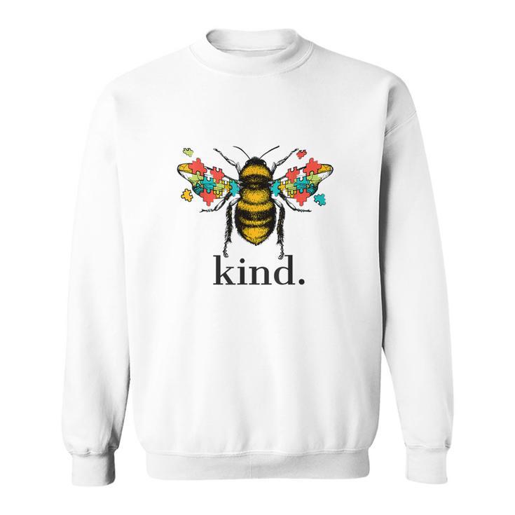 Autism Awareness Bee Kind Puzzle Pieces Tshirt Sweatshirt